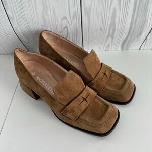 Nodaleto Square Toe Hazel Square Toe Pumps Suede Sz 39 (8.5) Italy Retail 645